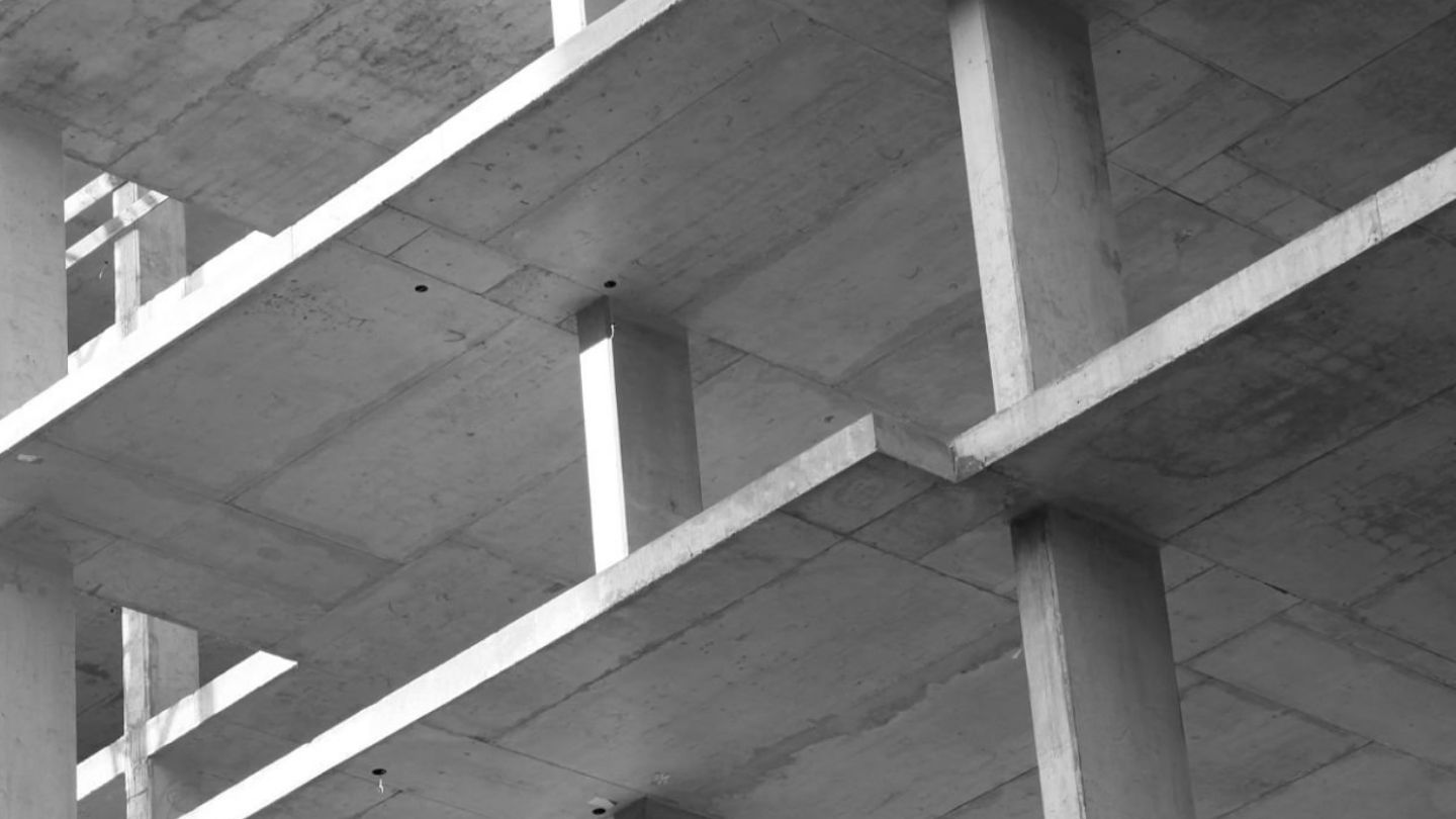 Geometric pattern made out of concrete